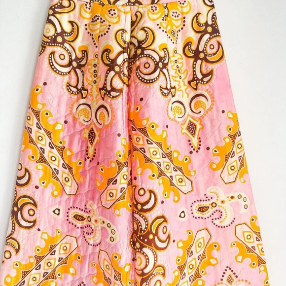Vintage Prestige Of Boston geometric Print Colourful quileted Maxi skirt S - Picture 4 of 8